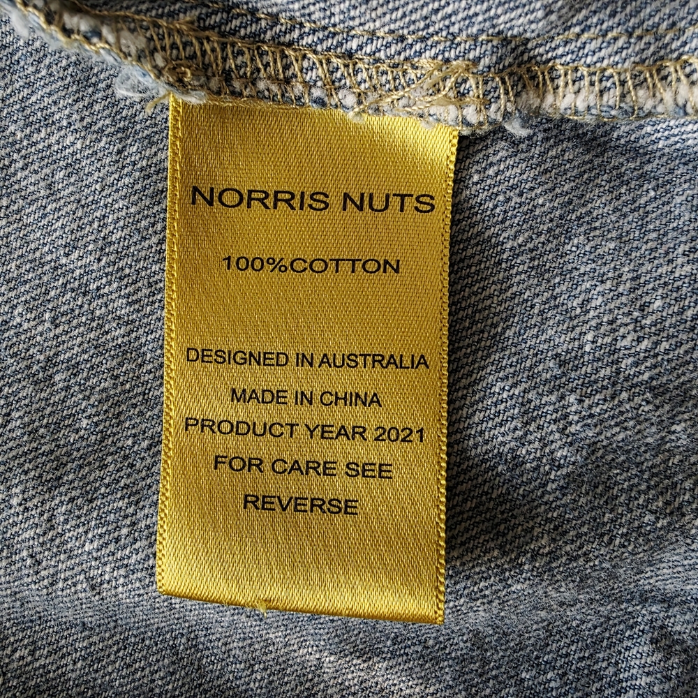 Norris Nuts Girl's Denim Jacket Multi Logo Size 12 - Picture 8 of 13